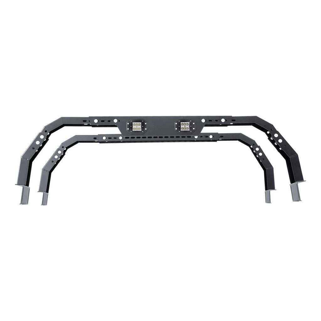 Overland Bed Rack Cargo Carrier with 2 LED Lights Fit For Ram 1500/Canyon/Silverado 1500/Tundra