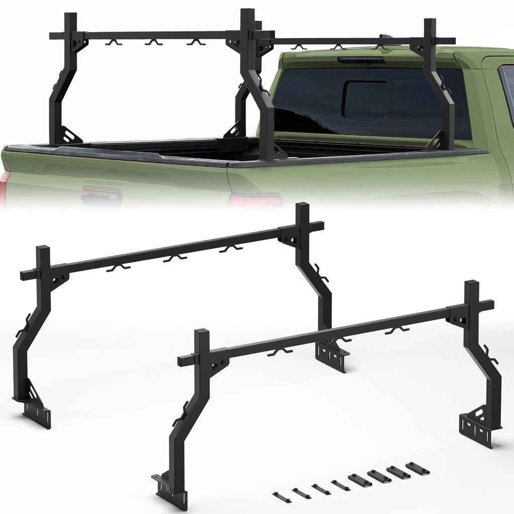 Adjustable Universal Truck Ladder Bed Rack Cargo Carrier Fit For Tundra/Tacoma/Ford/Ram/GMC