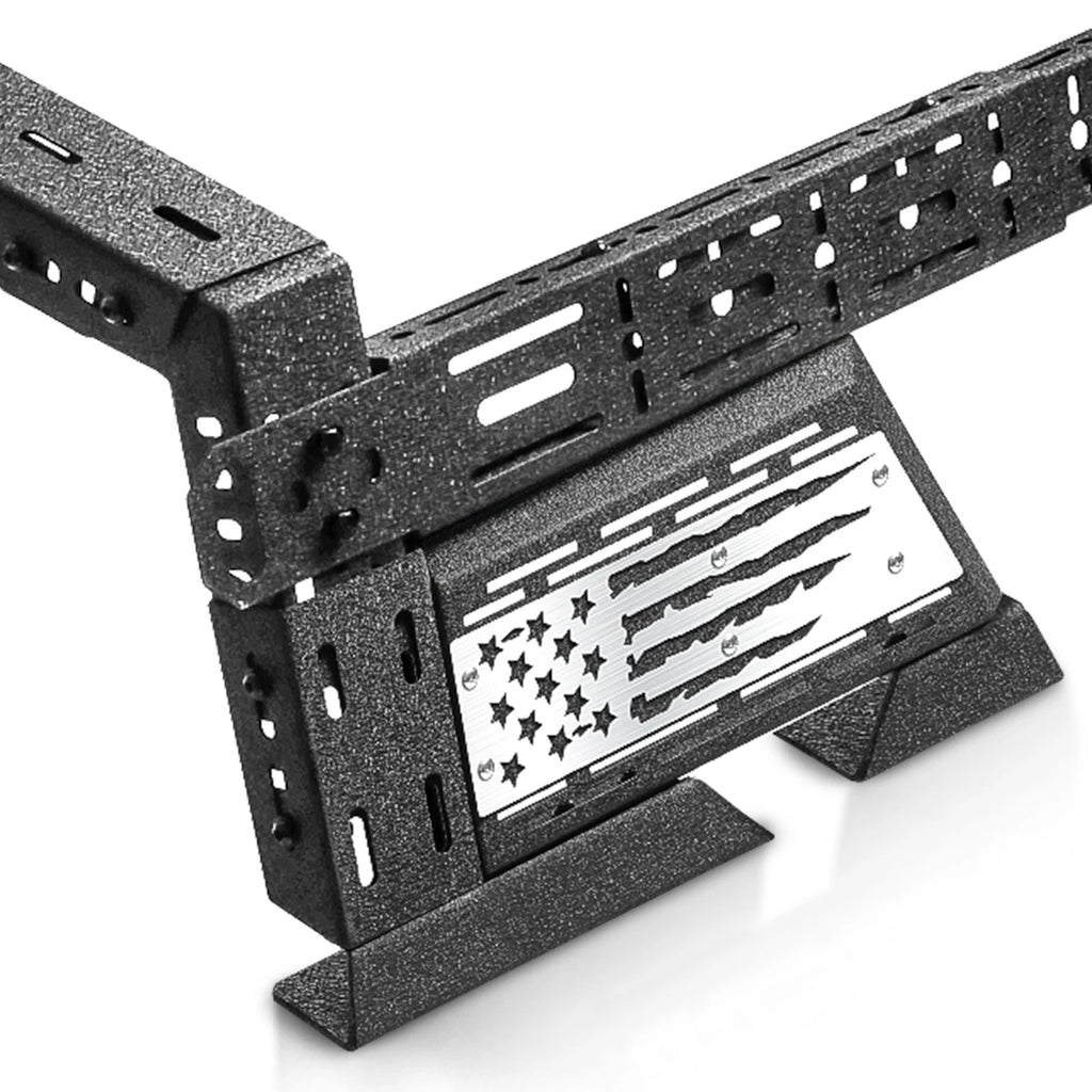 14"-17'' Height Overland Bed Rack Cargo Carrier Fit For Tundra Tacoma Frontier Titan