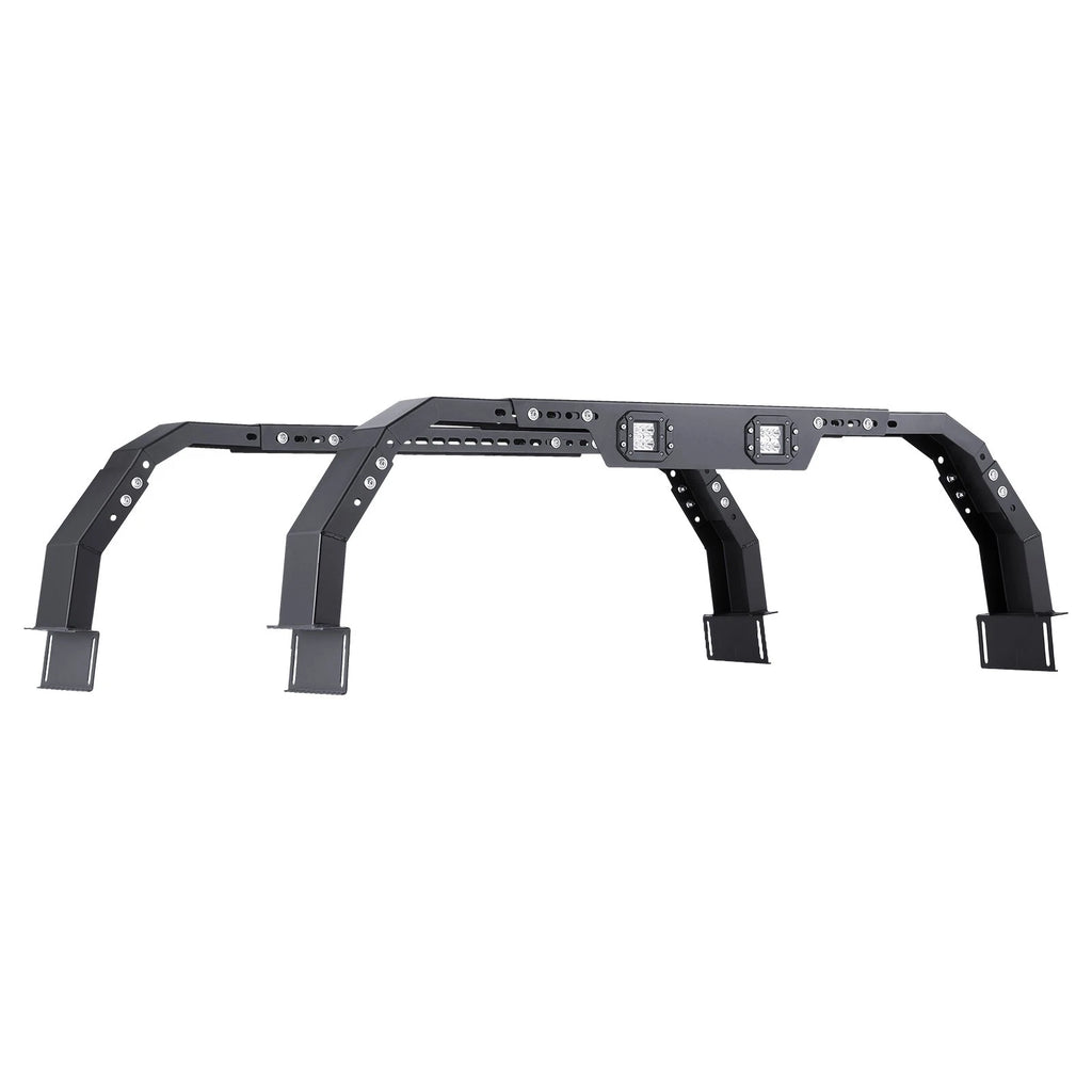 Overland Bed Rack Cargo Carrier with 2 LED Lights Fit For Ram 1500/Canyon/Silverado 1500/Tundra