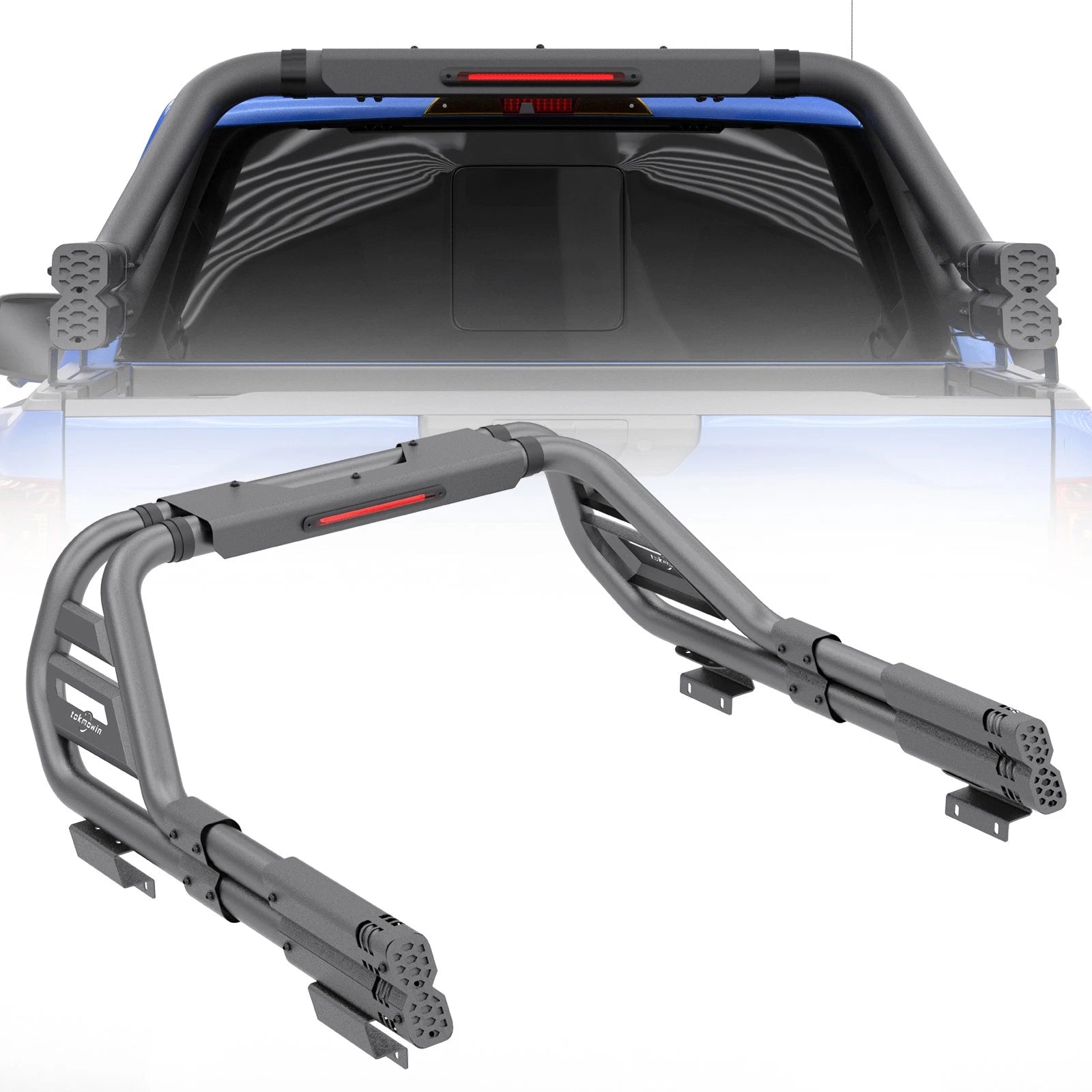 Adjustable Truck Bed Chase Rack Roll Bar Fit For 2005-2025 Toyota Tacoma
