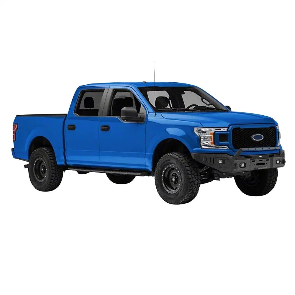Off-Road Front Bumper w/ Winch Plate & LED Lights Fit For 2018 2019 2020 Ford F150