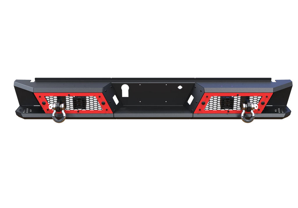 Off-Road Micro-texture Steel Rear Bumper+Shackles+Lights Fit For 2015-2026 Ford F150
