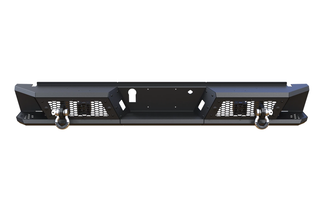 Off-Road Micro-texture Steel Rear Bumper+Shackles+Lights Fit For 2015-2026 Ford F150