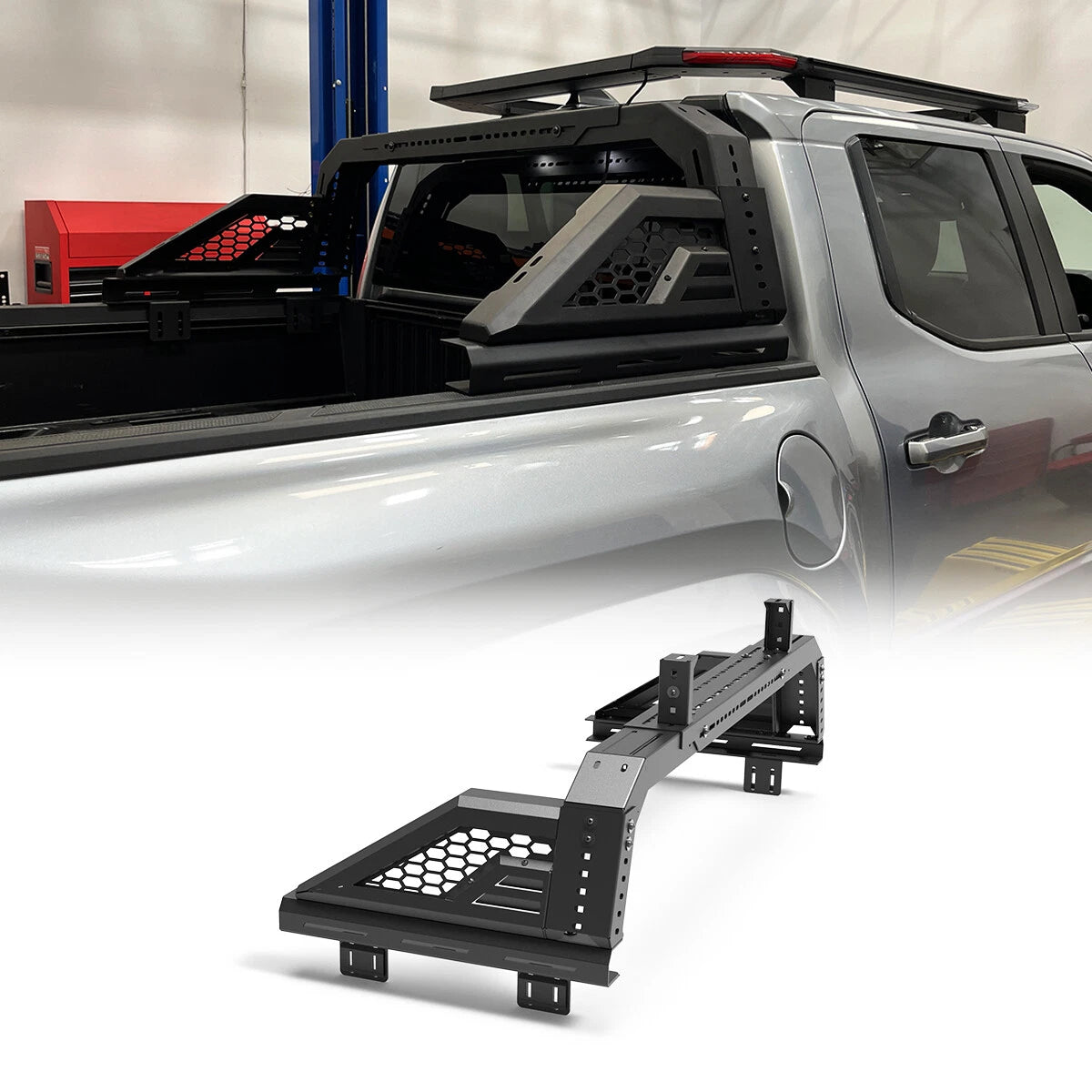 Adjustable Sport Bar Chase Rack Roll Bar Fit For 2005-2025 Toyota Tacoma