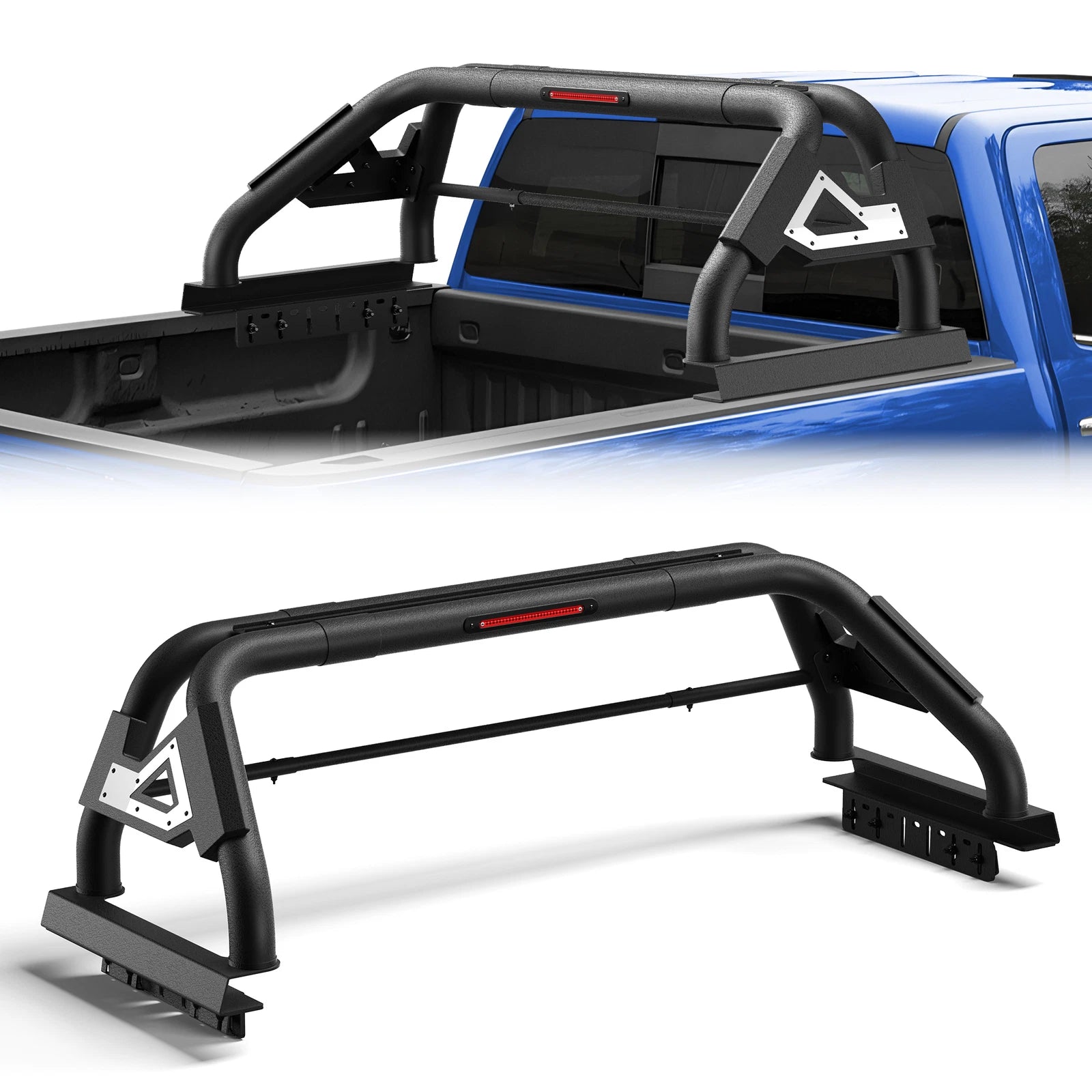 Adjustable Sport Bar Truck Bed Chase Rack Roll Bar Fit For F-150/Ram/Sierra 1500/Tundra/Silverado