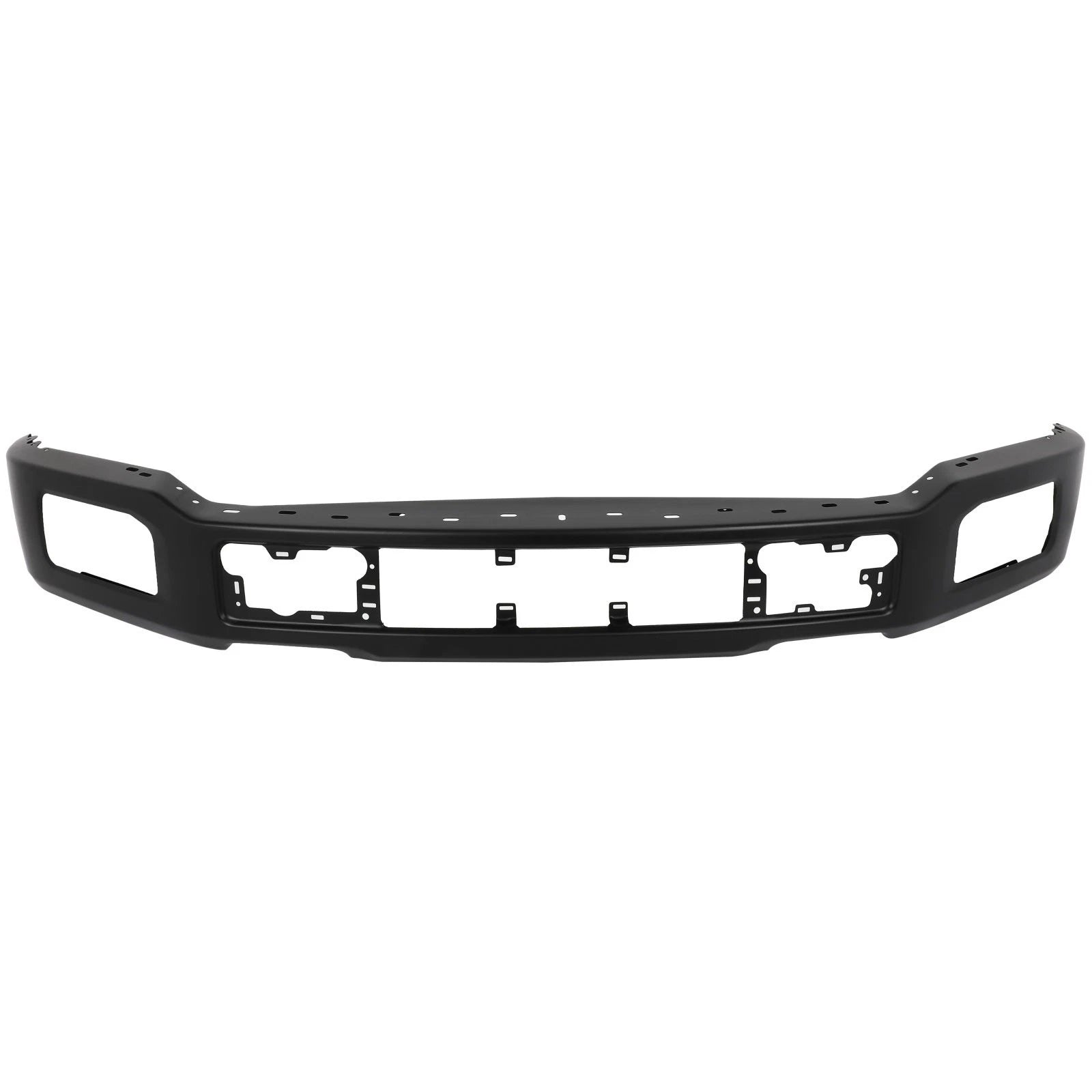 Off-Road Front Bumper New Black Steel Face Bar Fit For 2018 2019 2020 Ford F-150 w/ Fog Light Holes