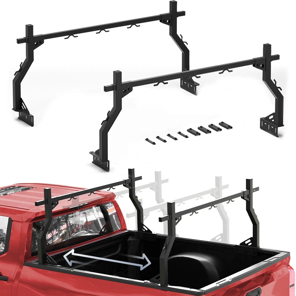 Adjustable Universal Truck Ladder Bed Rack Cargo Carrier Fit For Tundra/Tacoma/Ford/Ram/GMC