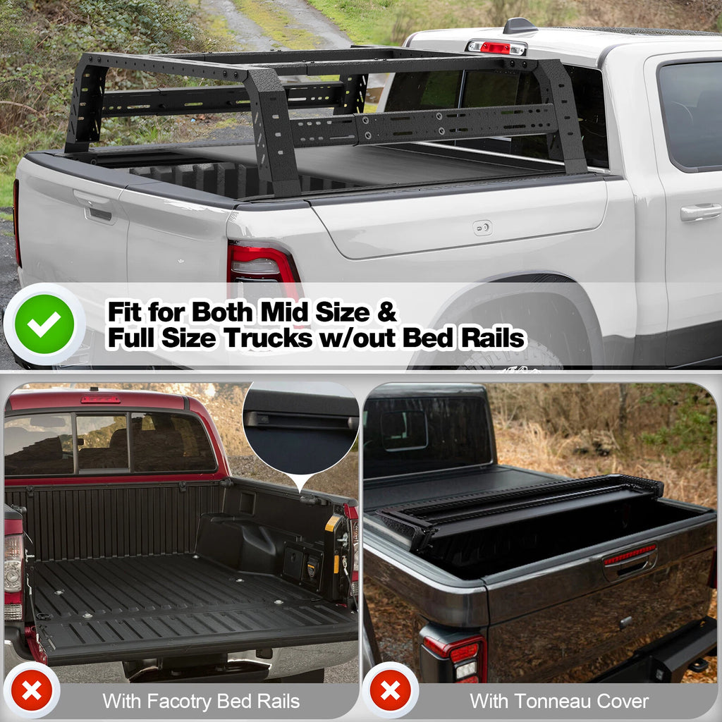 High Bed Racks Truck Cargo Carrier Fit For Ford F150/RAM/GMC Sierra/Silverado 1500
