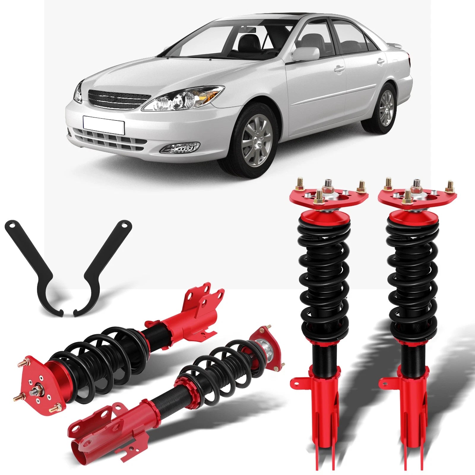 Coilovers Shock Fit For 1992 1993 1994 1995 1996 1997 1998 1999 2000 2001 Toyota Camry ES300 Suspension Lowering Spring Kit
