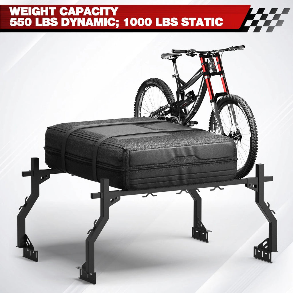 Adjustable Universal Truck Ladder Bed Rack Cargo Carrier Fit For Tundra/Tacoma/Ford/Ram/GMC