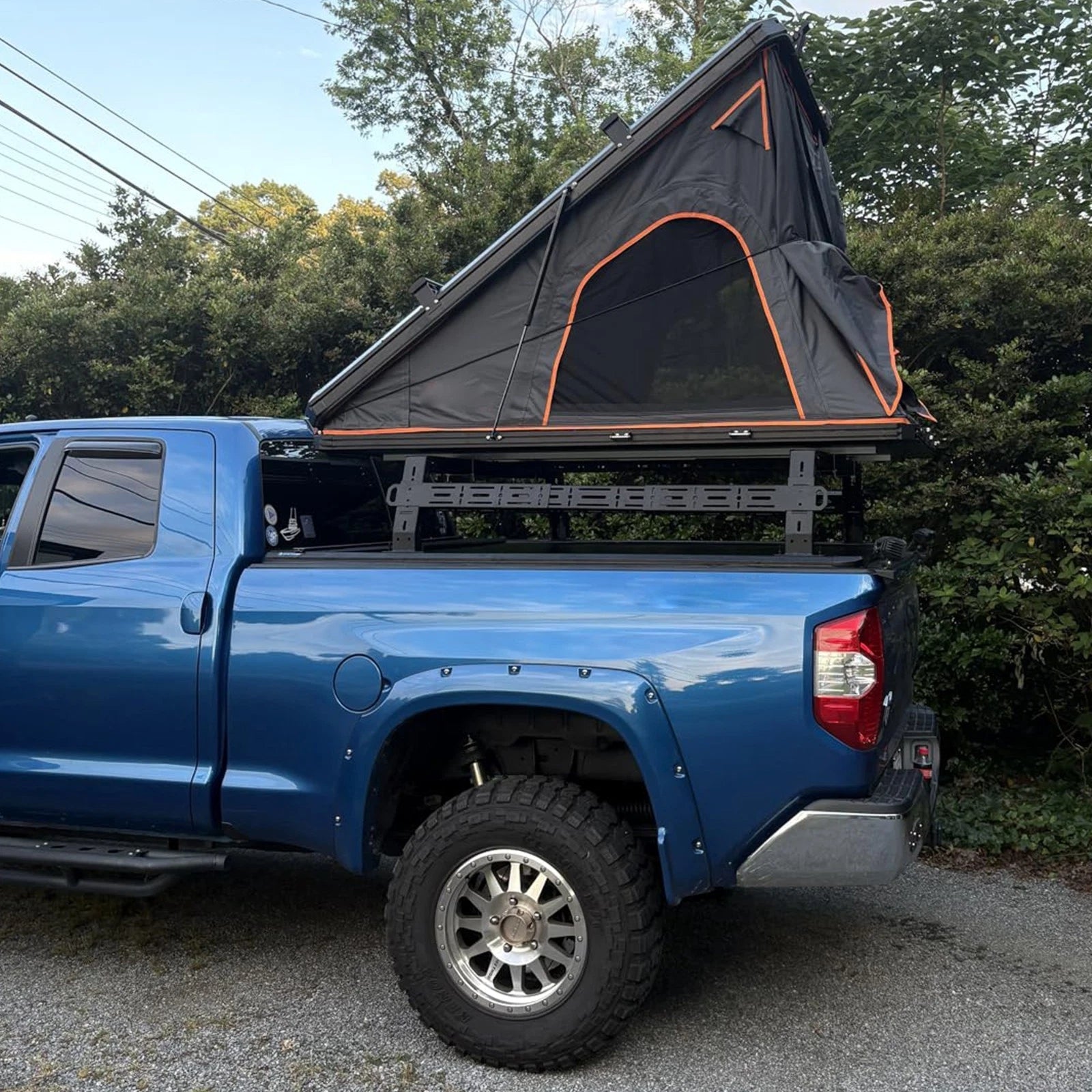 14''-17'' Overland Bed Rack Overland Cargo Carrier with 3 Crossbars Fit For Ram 1500/Gladiator/Tacoma