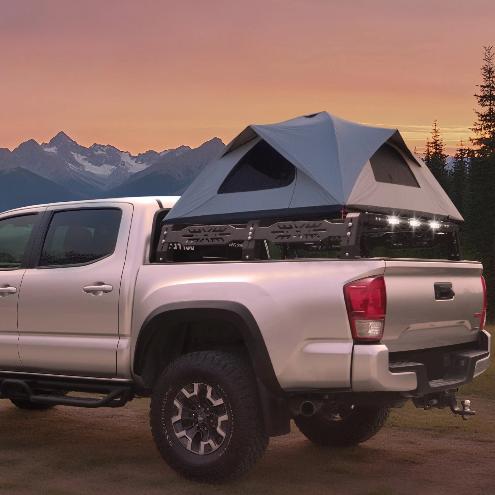 10.5" Truck Full Size Bed Rack LED Cargo Carrier Fit For Ford/Dodge/Tundra/Silverado/Nissan Titan