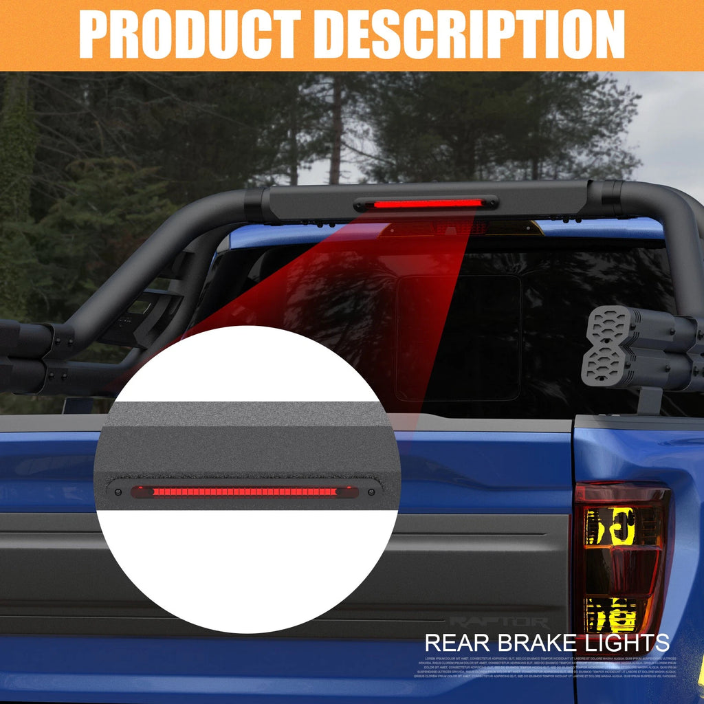 Adjustable Truck Bed Chase Rack Roll Bar Fit For 2005-2025 Toyota Tacoma