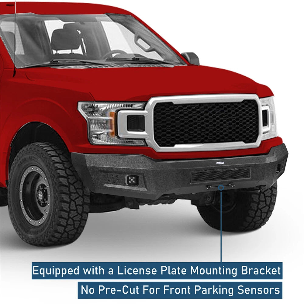 Off-Road Front Bumper Reinforcement w/ Spotlight Fit For 2018 2019 2020 Ford F-150