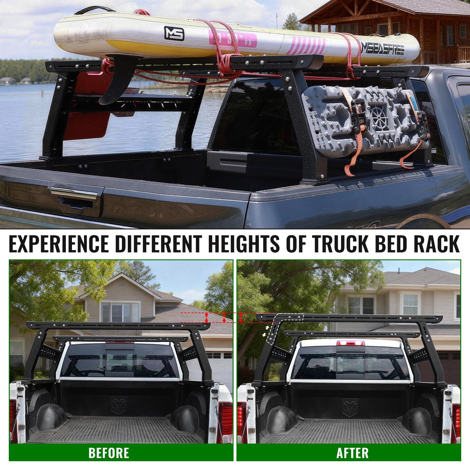 Overland Bed Rack Cargo Carrier Fit For Chevy/Nissan/Ford/Tundra/Gladiator/Tacoma/Dodge