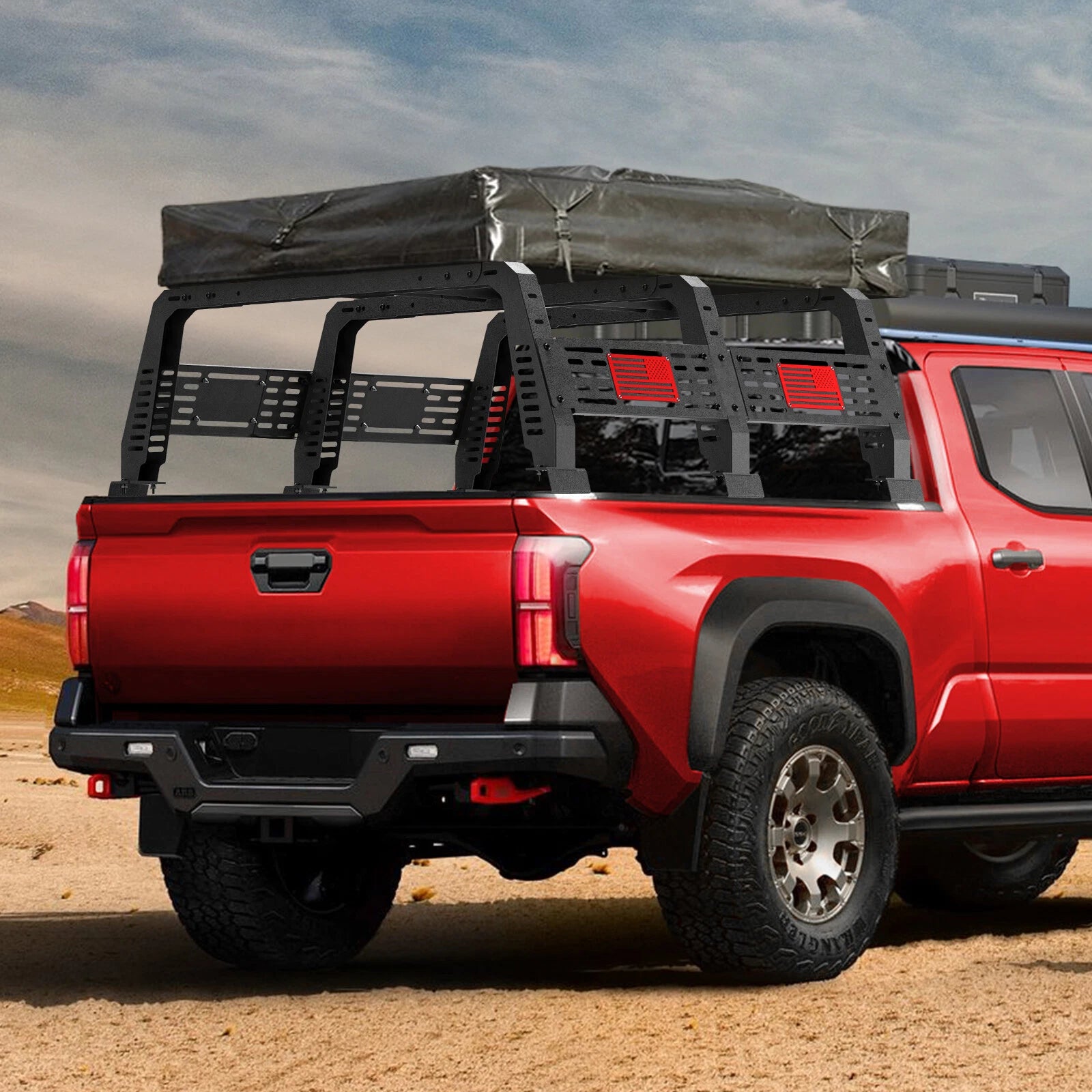 Overland Bed Rack Cargo Carrier Fit For Toyota Tacoma 2005-2023 Tundra 2014-2023