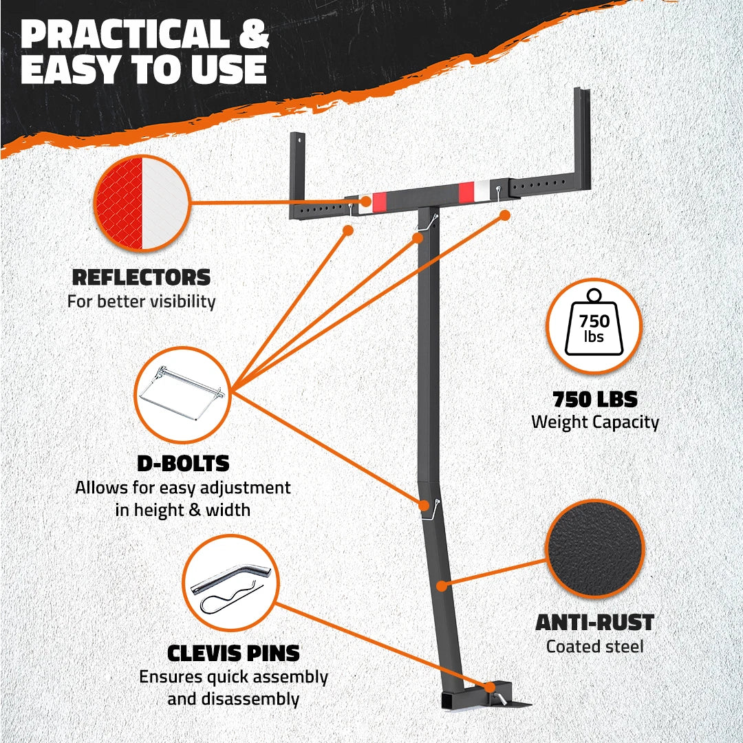 Mockins heavy duty truck bed extender 750 lbs capacity