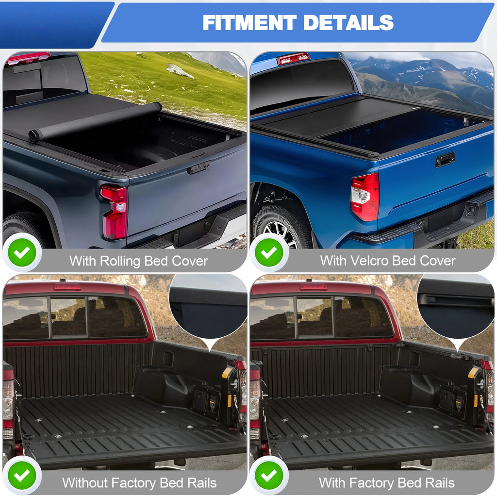 Adjustable Sport Bar Truck Bed Chase Rack Roll Bar Fit For F-150/Ram/Sierra 1500/Tundra/Silverado