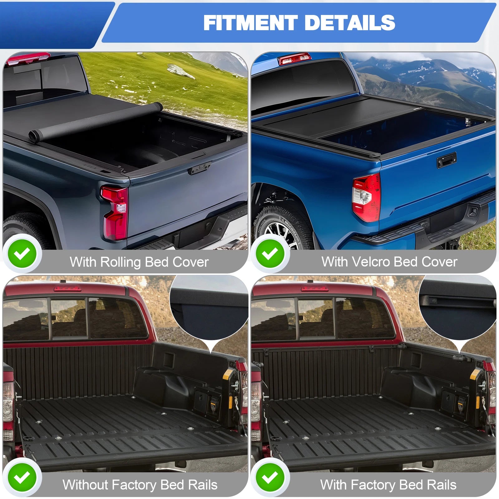 Adjustable Sport Bar Truck Bed Chase Rack Roll Bar Fit For F-150/Ram/Sierra 1500/Tundra/Silverado
