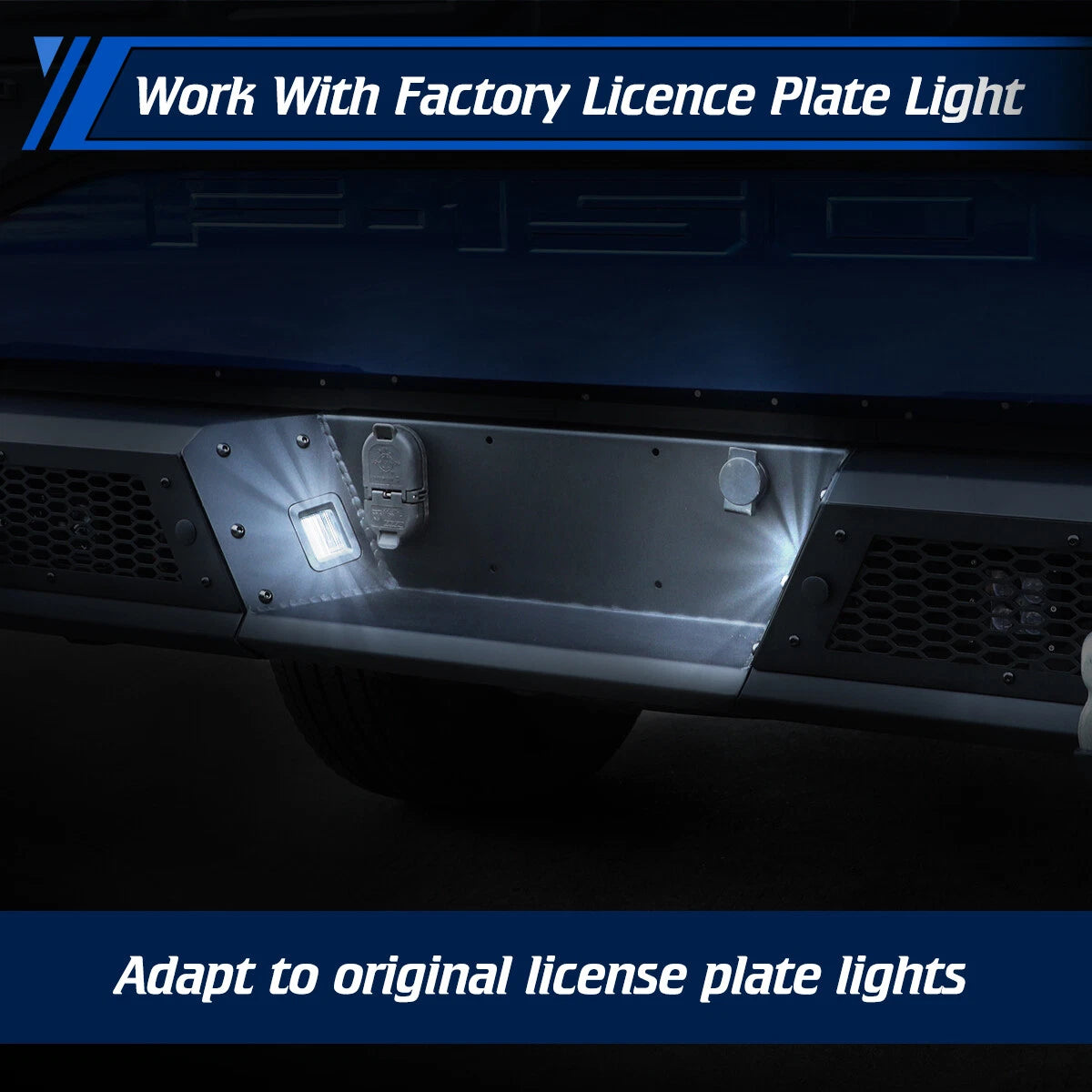 Off-Road Micro-texture Steel Rear Bumper+Shackles+Lights Fit For 2015-2026 Ford F150