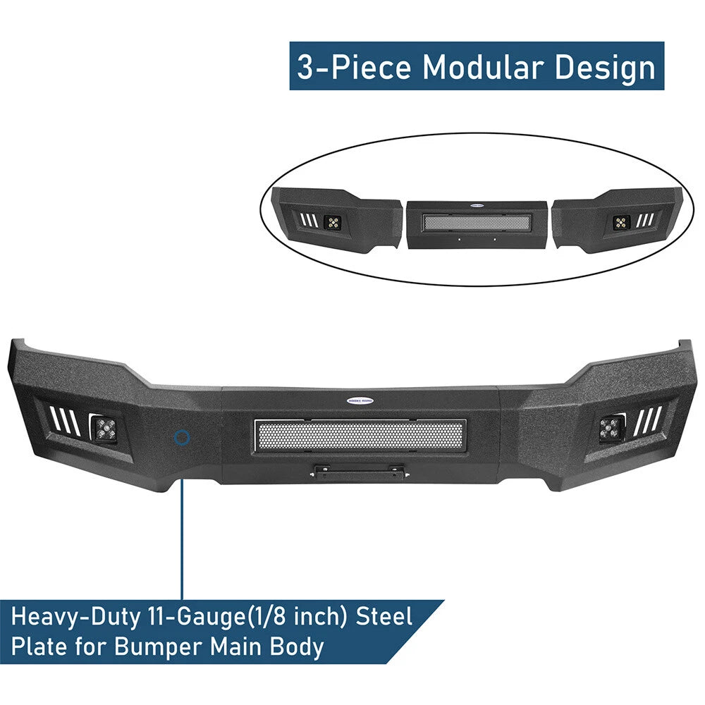 Off-Road Front Bumper Reinforcement w/ Spotlight Fit For 2018 2019 2020 Ford F-150