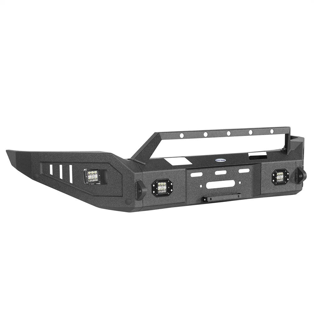 Off-Road Front Bumper w/ Winch Plate & LED Lights Fit For 2018 2019 2020 Ford F150