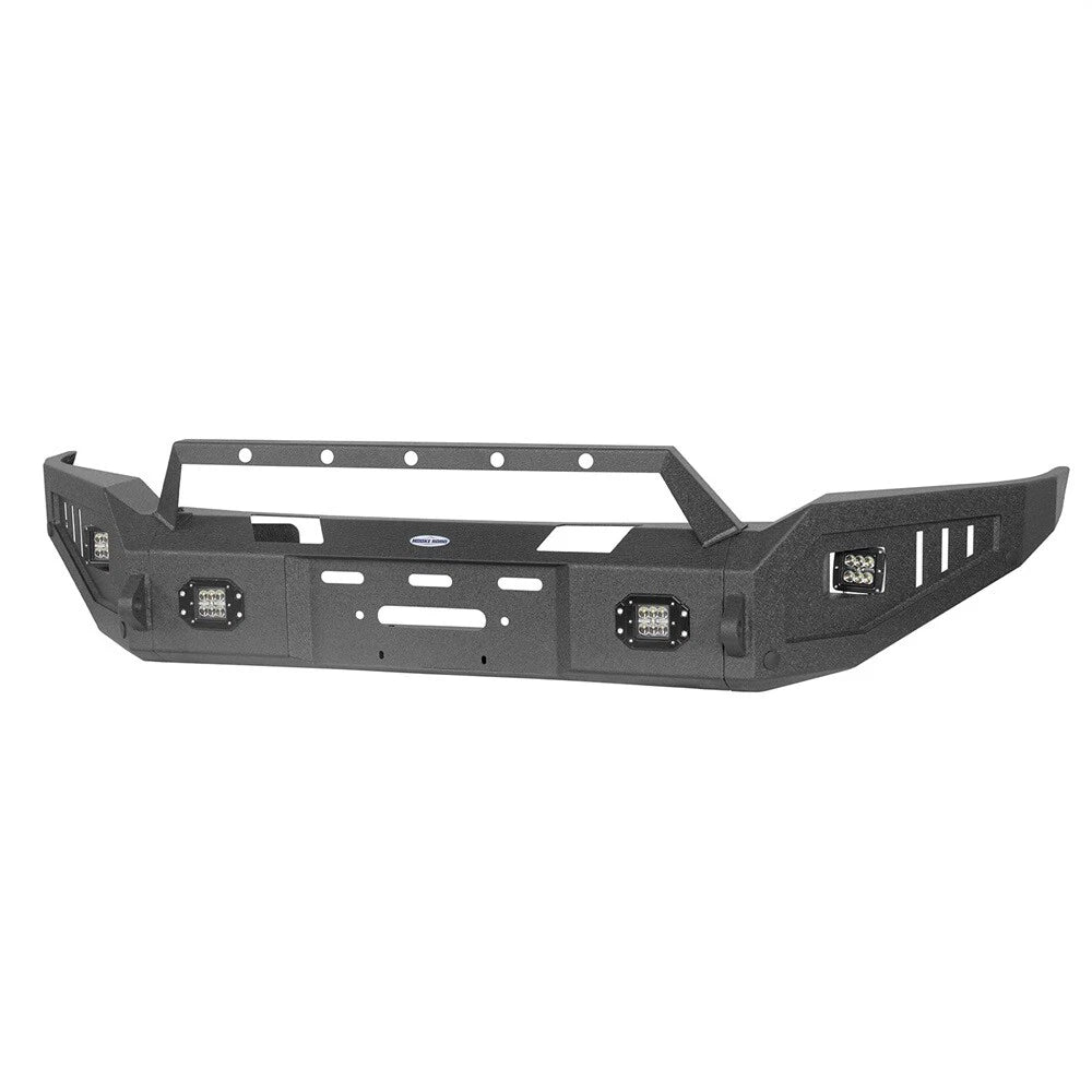 Off-Road Front Bumper w/ Winch Plate & LED Lights Fit For 2018 2019 2020 Ford F150