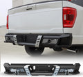 Off-Road Steel Rear Bumper Fit For 2015-2026 Ford F-150 w/2*4" LED Lights+2*D-Rings