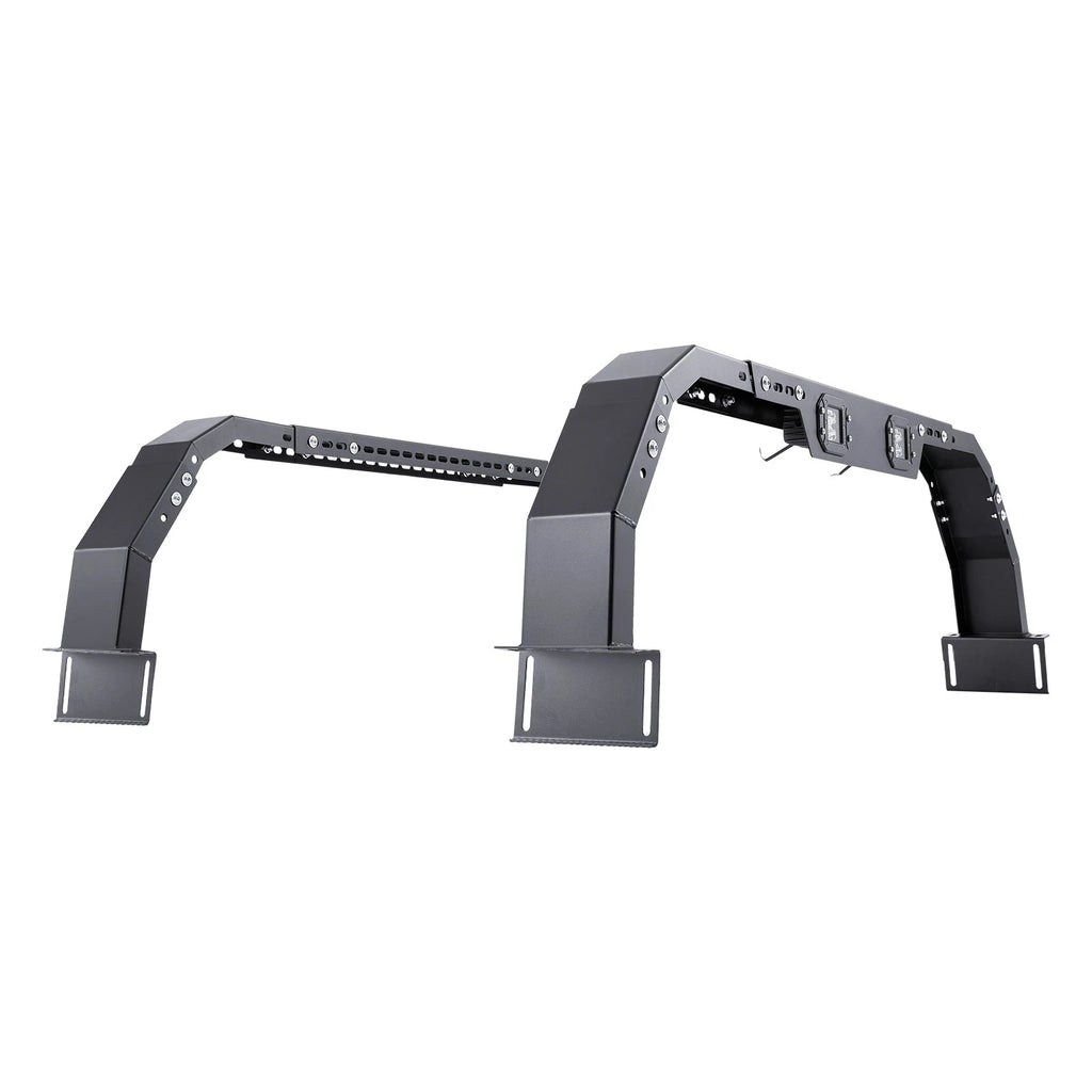 Overland Bed Rack Cargo Carrier with 2 LED Lights Fit For Ram 1500/Canyon/Silverado 1500/Tundra