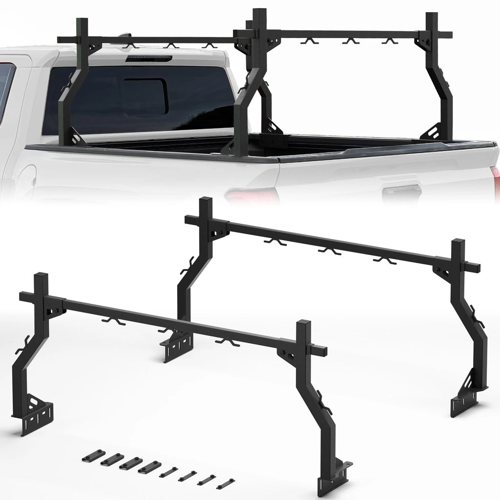 Adjustable Universal Truck Ladder Bed Rack Cargo Carrier Fit For Tundra/Tacoma/Ford/Ram/GMC