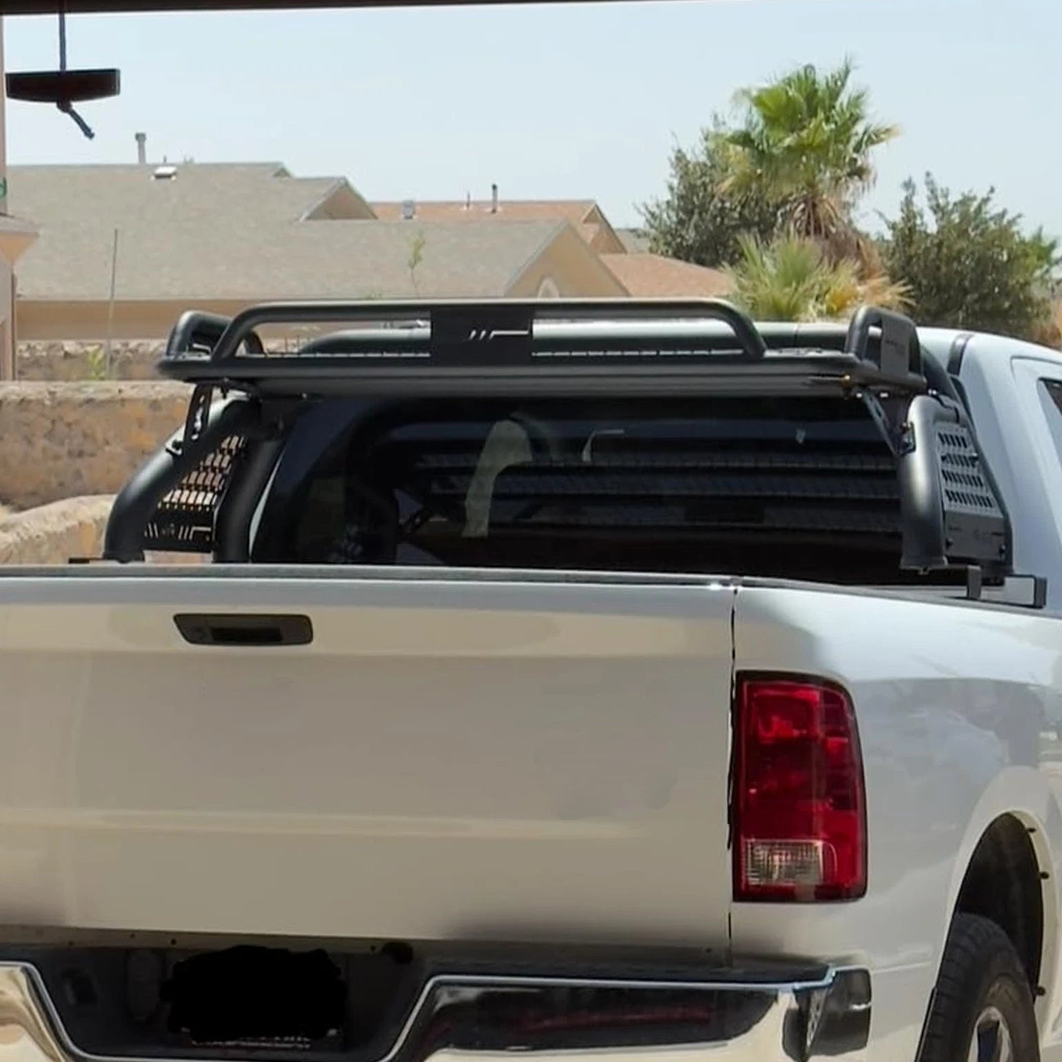 Adjustable Sport Bar Truck Bed Chase Rack Roll Bar w/ Cargo Basket Fit For F150 F250 F350 Ram Full-Size Truck