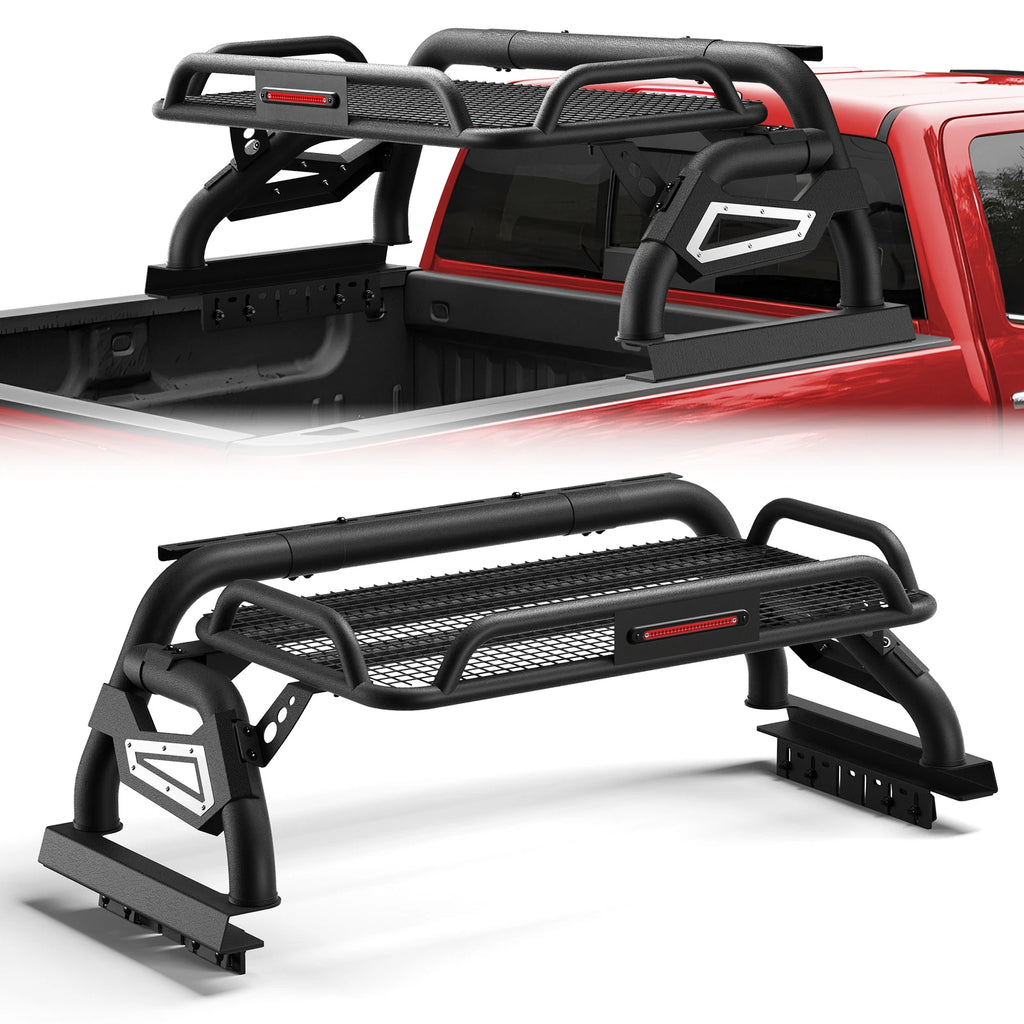 Adjustable Sport Bar Truck Bed Chase Rack Roll Bar Fit For Silverado 1500 / Tundra