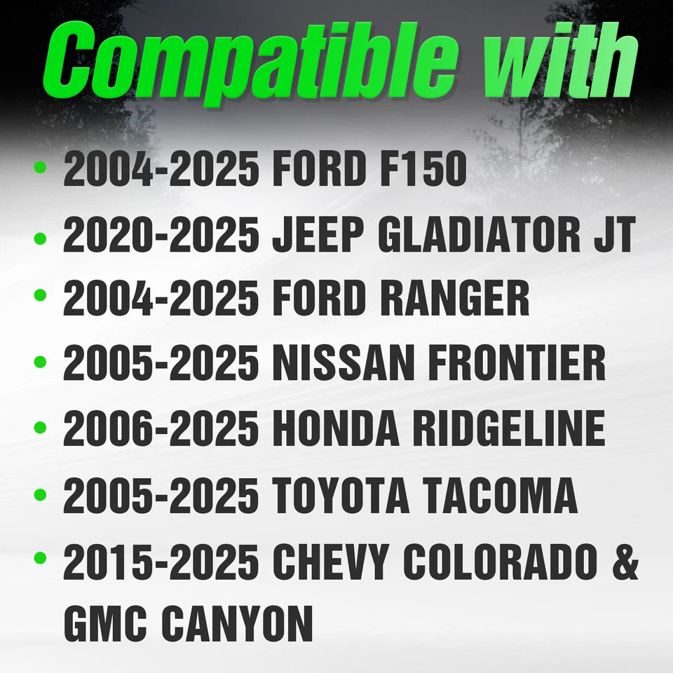 Bed Racks Truck Cargo Carrier 16.73" Fit For F150/JT/Frontier/Colorado/Canyon/Tacoma