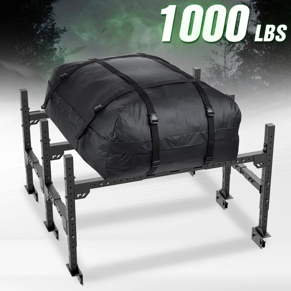 Adjustable Universal Truck Bed Rack Cargo Carrier Fit For Silverado/Sierra/Ram/Ford F-Series/Tacoma/Tundra