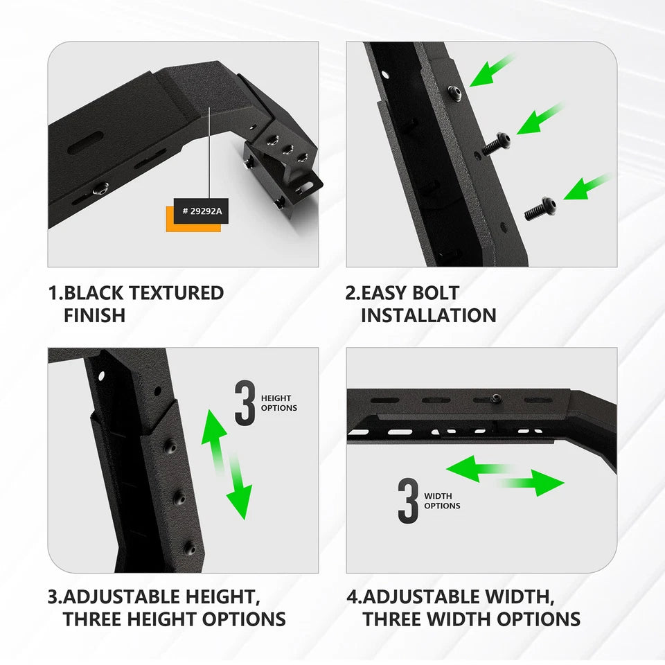 22.3"1000lbs High Bed Racks Truck Cargo Carrier Fit For F150/Tundra/Tacoma/Colorado & for Sierra 1500/Canyon/Titan/Frontier/Ridgeline/JT
