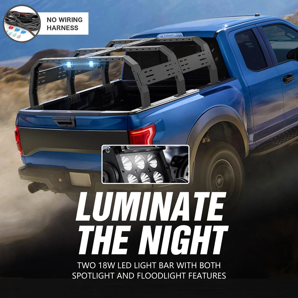 22.3"1000lbs High Bed Racks Truck Cargo Carrier Fit For F150/Tundra/Tacoma/Colorado & for Sierra 1500/Canyon/Titan/Frontier/Ridgeline/JT
