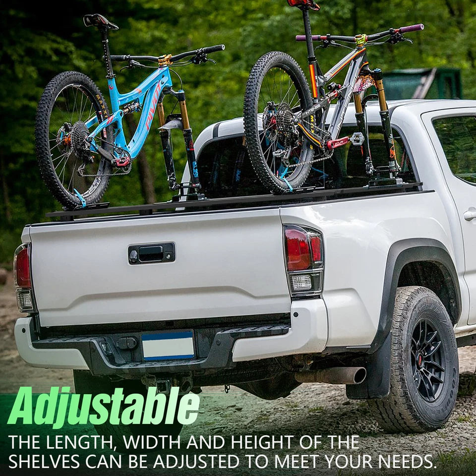 Adjustable Universal Truck Bed Rack Cargo Carrier Fit For Silverado/Ram/Titan/Tacoma/JT/Tundra